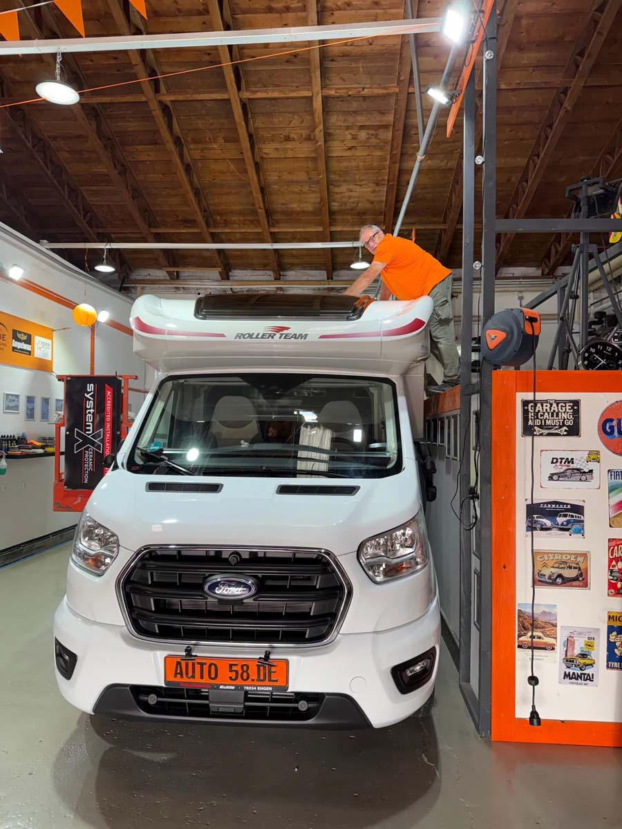 Keramikversiegelung beim Wohnmobil